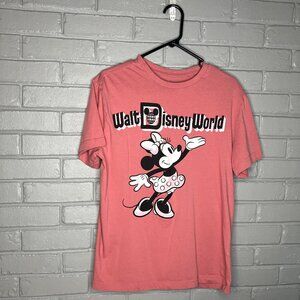 Disney Parks 2024 Peach Colored Minnie Mouse Walt Disney World Tee Size Medium